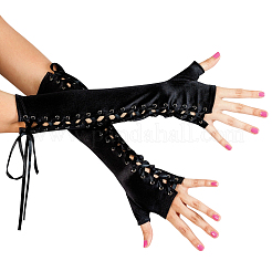 Guantes largos sin dedos de poliamida para novia&nbsp;AJEW-CN0007-19