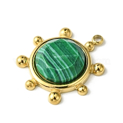 Pendenti in malachite sintetica sfaccettata&nbsp;FIND-Z028-39C