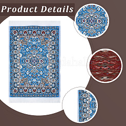 4 tapis miniature en nylon de Turquie et de Perse&nbsp;AJEW-GF0015-22
