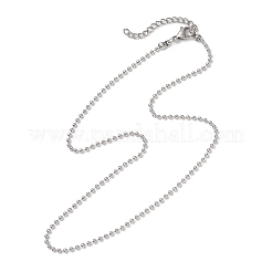 Collares de cadena de bolas de acero inoxidable 304 de 2 mm&nbsp;NJEW-JN05800