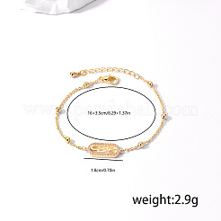 Bracciali a maglie ovali in ottone&nbsp;XB4113-1
