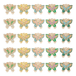 50 Stück 5 Farben Legierung Emaille Anhänger&nbsp;ENAM-TA0003-73
