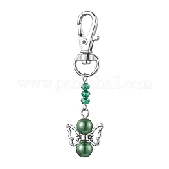 Décoration pendentif ange abs en plastique imitation perle&nbsp;HJEW-JM01942