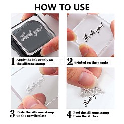 Klarsichtstempel aus PVC-Kunststoff&nbsp;DIY-WH0631-0634