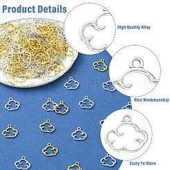 120 pièces 2 styles breloques en alliage de style tibétain&nbsp;TIBE-YW0002-05