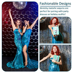 Tessuto con paillettes reversibili in poliestere e animali domestici&nbsp;DIY-WH0453-78B