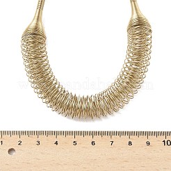 Collares tipo babero en espiral con cadena torcida irregular de acero inoxidable 304 para mujer&nbsp;NJEW-B127-01G-02