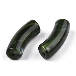 Undurchsichtige zweifarbige Acrylperlen&nbsp;X-MACR-ZX023-01B