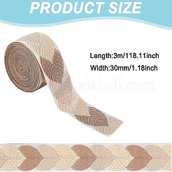 3 m langes Polyester-Jacquard-Blattband für Bekleidungszubehör&nbsp;OCOR-DR0001-14D