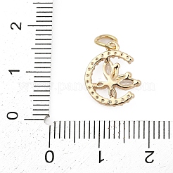 Breloques en laiton avec zircone cubique de micro pave&nbsp;KK-Q096-15C-G