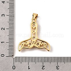 Pendentifs avec zircon cubiques à micro-pavés en laiton&nbsp;KK-I359-16G-03