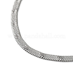 Collier à chaîne à chevrons en acier inoxydable 304 anti-ternissement&nbsp;NJEW-D045-10P