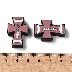Silikonperlen mit Sportmotiv&nbsp;SL-D001-02D