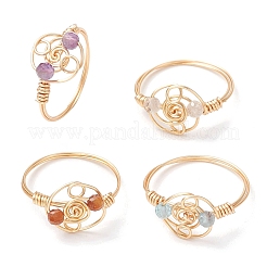 Fingerringe aus natürlichem Apatit&nbsp;RJEW-JR00801