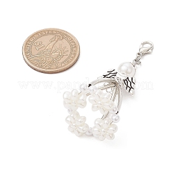 5 colgante decorativo de perla de imitación de plástico ABS.&nbsp;HJEW-JM03626