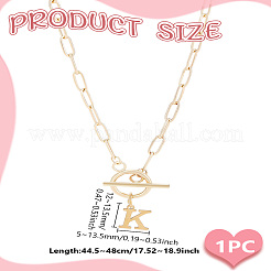 Collane con ciondolo a forma di lettera in acciaio inossidabile 304&nbsp;NJEW-LP0001-52K-G