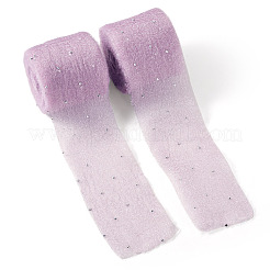 2 rollo de cinta de poliéster termosellable con bordes sin rematar y rhinestone&nbsp;OCOR-TA0003-95C