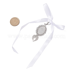 Decorazioni pendenti per bouquet da sposa ovali in lega&nbsp;HJEW-JM02794