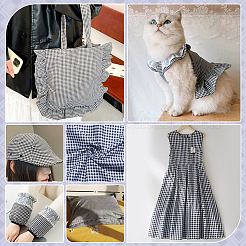 Tartan-Baumwollfaserstoff&nbsp;DIY-WH0504-685D