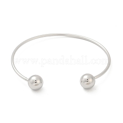 Bracelets manchettes ouverts en acier inoxydable 304&nbsp;BJEW-R019-01P-01