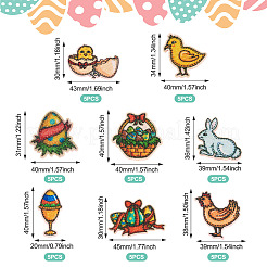 40 pieza de 8 estilos de tela de poliéster para Pascua&nbsp;PATC-TA0001-62