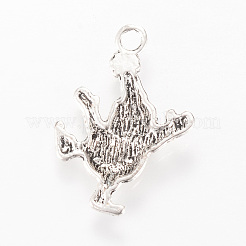 Tibetischer stil Aluminium Anhänger & Charms&nbsp;LS-TIBEP-Q063-91AS-RS