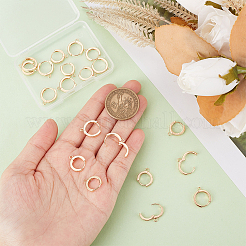 20 pièce de 2 boucles d'oreilles créoles en laiton de style&nbsp;KK-AR0003-24