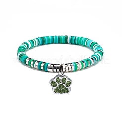Handgefertigte Heishi-Stretch-Armband-Sets aus Fimo&nbsp;BJEW-JB08767
