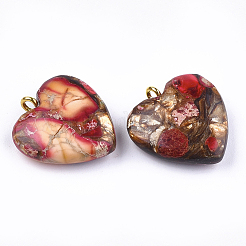 Pendentifs assemblés en bronzite et jaspe impérial&nbsp;X-G-T111-04D
