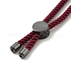 Bracelets coulissants en corde milan torsadée à moitié finis&nbsp;FIND-G032-01B-12