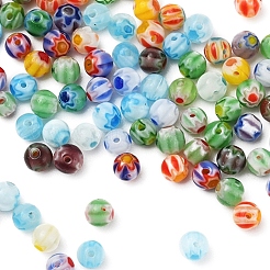 98 pz perline di vetro millefiori fatte a mano&nbsp;LK-YW0001-01