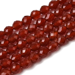 Hebras de cuentas de cornalina natural teñidas y calentadas&nbsp;G-K376-F24-01
