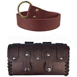 Leder-Hüfttasche und Gürtelset&nbsp;AJEW-CL0003-58A
