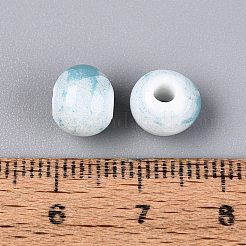 Perles de porcelaine de craquements main&nbsp;PORC-Q008-06B-07