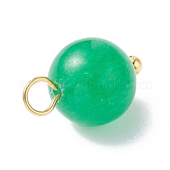 Breloques rondes en jade blanc naturel teinté&nbsp;PALLOY-JF01147-01
