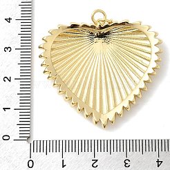 Pendentifs en laiton avec breloques en forme de cœur&nbsp;KK-H529-62C-G