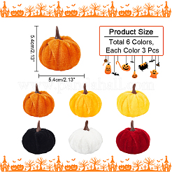 18 mini décoration d'affichage en velours imitation citrouille&nbsp;AJEW-NB0005-41