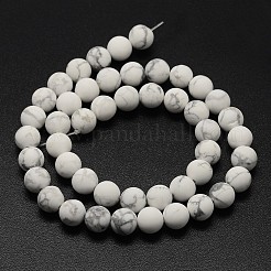 Fili di perline howlite naturale&nbsp;X-G-D696-6mm