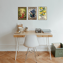 6 Stück Vintage-Metallblechschild im 6-Stil&nbsp;AJEW-GL0001-83B