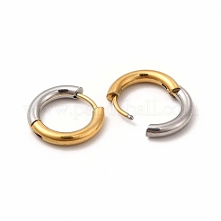 Pendientes de aro de acero inoxidable 304 de dos tonos para mujer&nbsp;EJEW-C011-07A