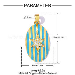 Pendenti in zirconi cubici trasparenti in micro pavè di ottone&nbsp;CU-OY001-89G
