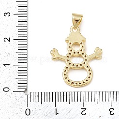 Weihnachten Messing Micro Pave Zirkonia Anhänger&nbsp;KK-B164-02G-01