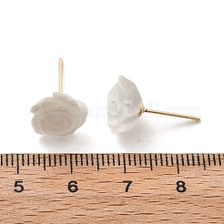 Boucles d'oreilles à tige en laiton œil de chat&nbsp;EJEW-B133-01G-03