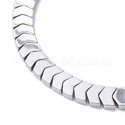 2 bracciale elastico con perline di ematite sintetica non magnetica&nbsp;BJEW-JB12593