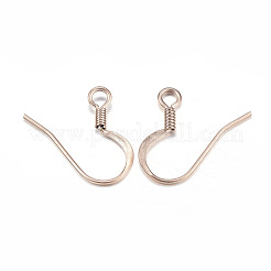 Ganci per orecchini francesi in acciaio inossidabile 304 placcati ioni (ip)&nbsp;X-STAS-G127-12RG