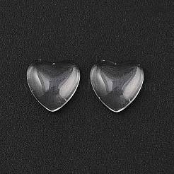 Transparentem Glas Herz Cabochons&nbsp;GGLA-R021-10mm