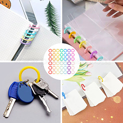 140 Stück 14 Stile Kunststoff verdrehte Loseblatt-Buchbinder-Klappringe&nbsp;FIND-TA0008-26