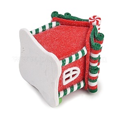 Weihnachtshaus-Anhänger aus PVC&nbsp;HJEW-003-02C
