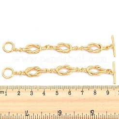 Knebelverschlüsse aus Messing mit Gliedern&nbsp;KK-D048-02G