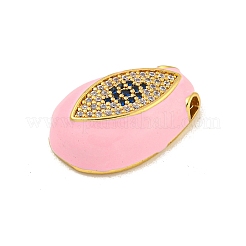 Cremagliera placcatura micro ottone spianare pendenti zirconi&nbsp;KK-P277-28G